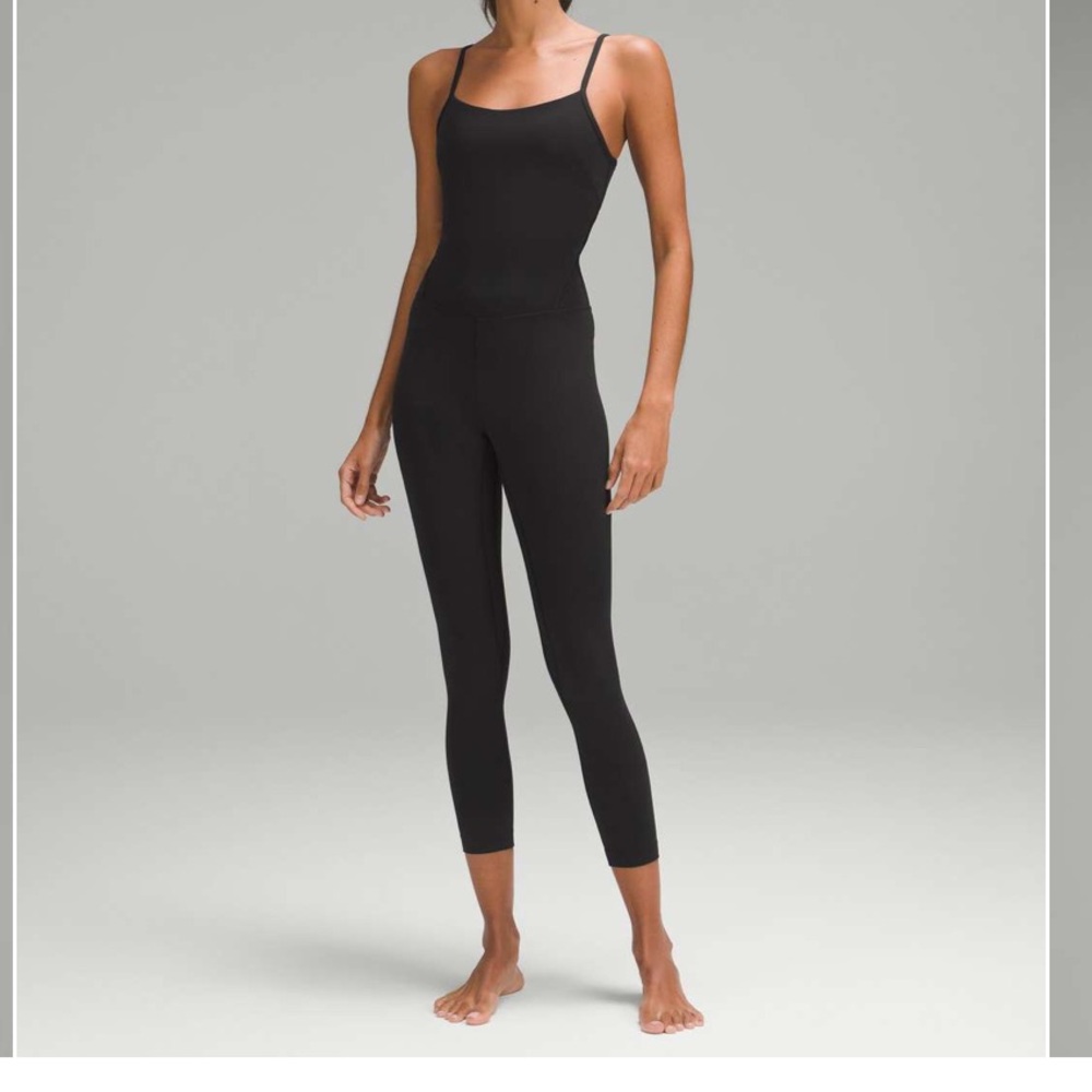 NWOT Lululemon Cross Black Nulu Yoga Bodysuit Women's Size 10